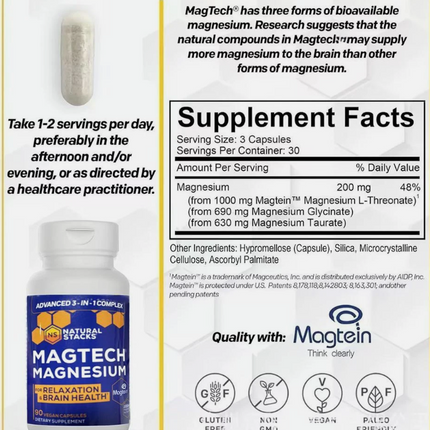 Natural Stacks MagTech Magnesium Complex Capsules