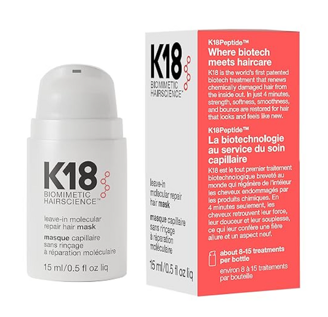 K18 Leave-In Molecular Hair Mask – Repairs & Strengthens Damaged Hair