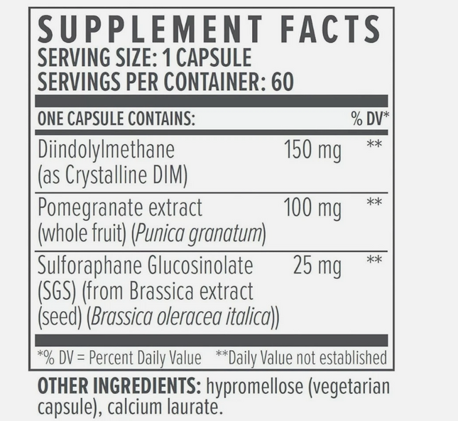 1 Pack Biote Nutraceuticals - DIM SGS + - Hormone + Detox (60 Capsules) US