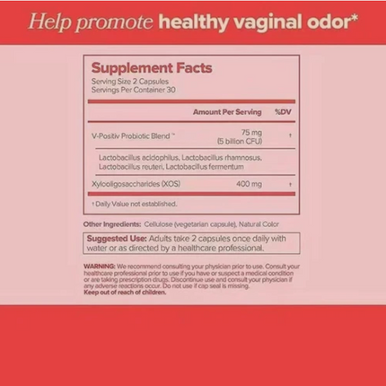 URO O Positiv Vaginal Probiotics for Women pH Balance/Prebiotics -Vaginal Health