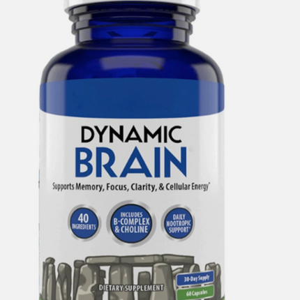 Dynamic Brain Supplement – Focus, Memory & Clarity Support, 60 Capsules Free Shipping