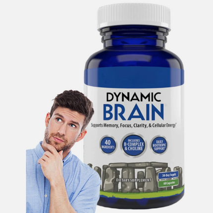 Dynamic Brain Supplement – Focus, Memory & Clarity Support, 60 Capsules Free Shipping