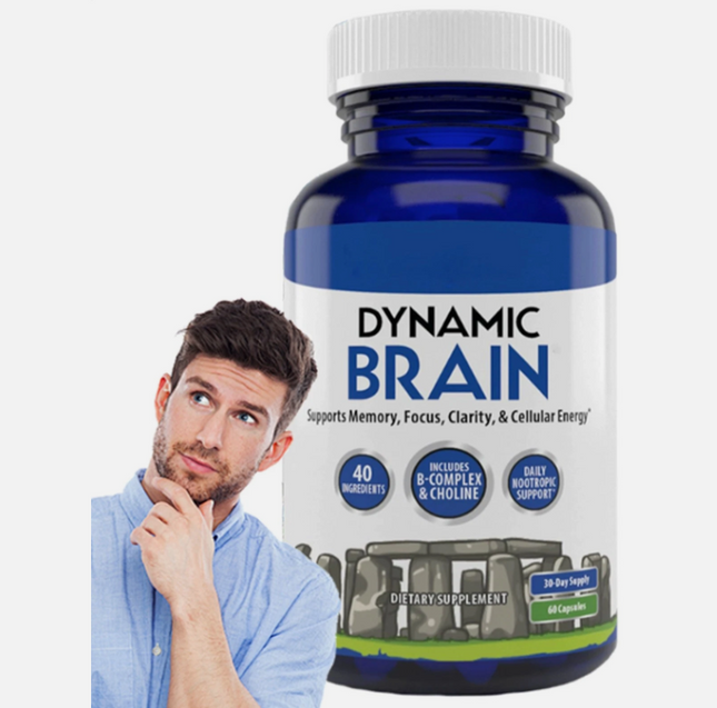 Dynamic Brain Supplement – Focus, Memory & Clarity Support, 60 Capsules Free Shipping