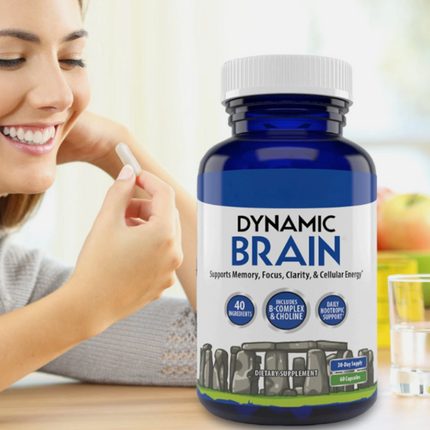 Dynamic Brain Supplement – Focus, Memory & Clarity Support, 60 Capsules Free Shipping