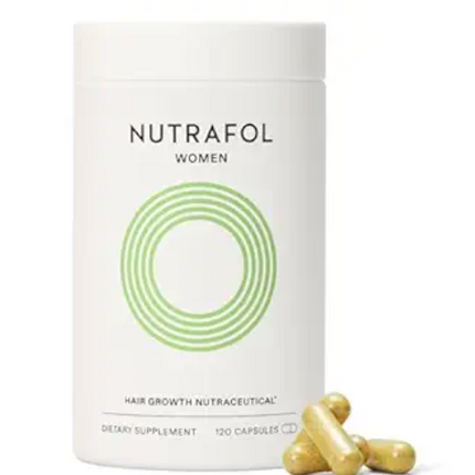 Nutrafol Women's Hair Growth Supplements, Ages 18-44, Clinically Proven for Visibly Thicker and Stronger Hair, Dermatologist Recommended - 1 Month Supply
