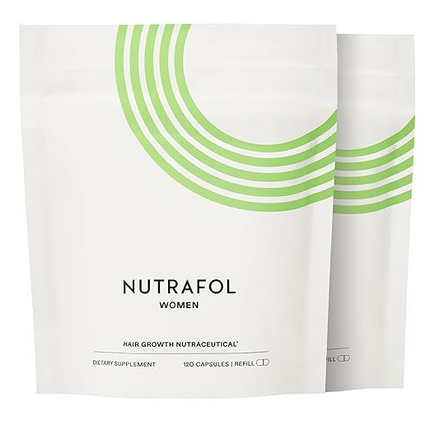 Nutrafol Women's Hair Growth Supplements, Ages 18-44, Clinically Proven for Visibly Thicker and Stronger Hair, Dermatologist Recommended - 1 Month Supply