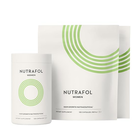 Nutrafol Women's Hair Growth Supplements, Ages 18-44, Clinically Proven for Visibly Thicker and Stronger Hair, Dermatologist Recommended - 1 Month Supply