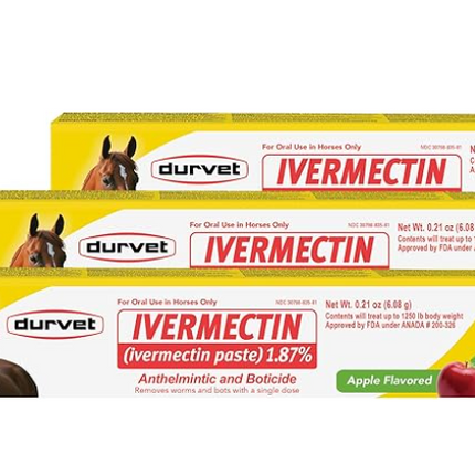 Ivermectin Paste Dewormer - 6.08g dose @ 1.87%-Apple flavored