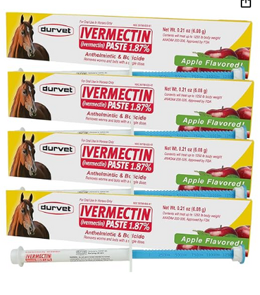 Ivermectin Paste Dewormer - 6.08g dose @ 1.87%-Apple flavored