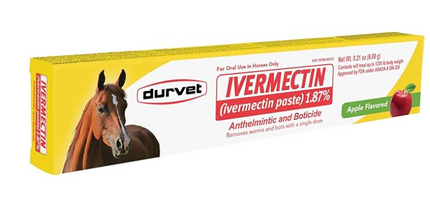Ivermectin Paste Dewormer - 6.08g dose @ 1.87%-Apple flavored