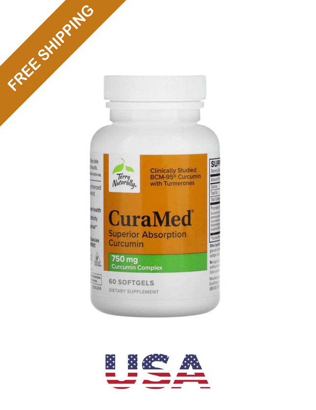 2 X Terry Naturally, CuraMed, 750 mg, 60 Softgels