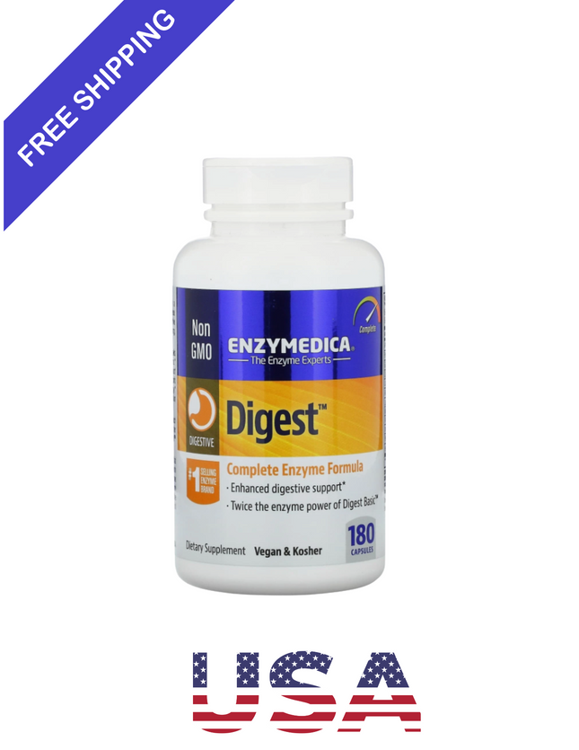 2 X Enzymedica, Digest, Complete Enzyme Formula, 180 Capsules
