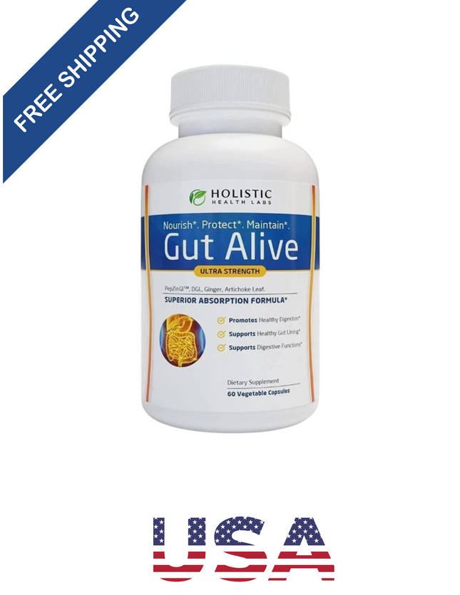 Gut Alive For Restoring Gut Lining - All Natural Support 60 Count