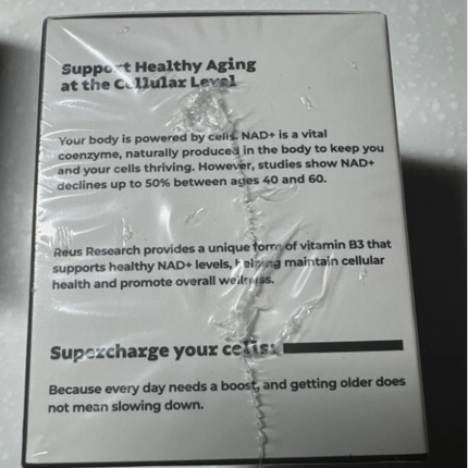 NAD+ Supplement for Anti-Aging Energy Focus & Nicotinamide Riboside Resveratrol Free Shipping