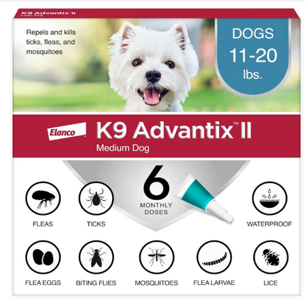 K9 Advantix II Flea & Tick Protection for Medium Dogs | 6-Month Supply