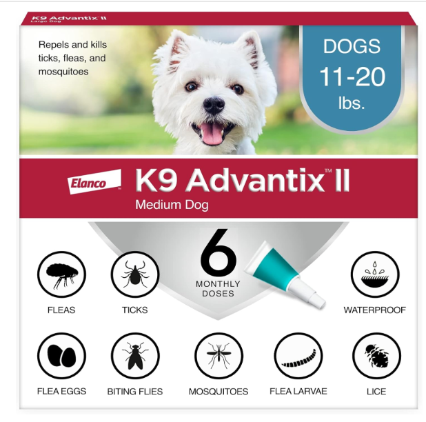 K9 Advantix II Flea & Tick Protection for Medium Dogs | 6-Month Supply