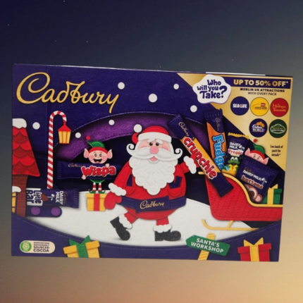 Cadbury Selection Box Bulk Christmas Gift | Santa Crunchie Wispa Treats