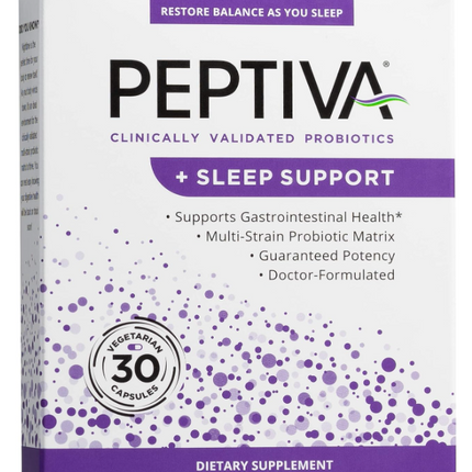 Peptiva Probiotic and Sleep Support 30 Count Digestive Enzyme 30 Count