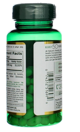 Nature's Bounty Biotin 10000 mcg, Supports Healthy Hair - Skin and Nails - Rapid Release Softgels - 120 Ct