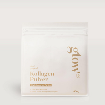 Glow25® Collagen Powder [450g] - Our Original - Collagen Hydrolysate - Peptides Type 1 and 3 - Good Solubility - Neutral