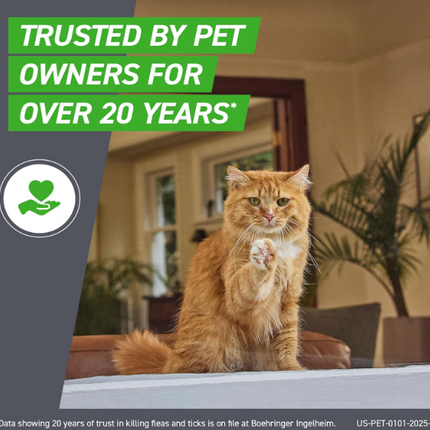 FRONTLINE Plus Flea and Tick Treatment for Cats Over 1.5 lbs. 6 Treatments