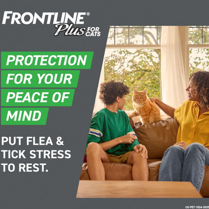 FRONTLINE Plus Flea and Tick Treatment for Cats Over 1.5 lbs. 6 Treatments