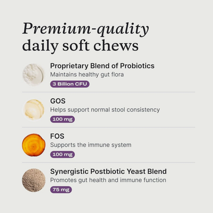 PetLab Co. Probiotic Soft Chews for Allergy & Immune Support – Pork Flavor, 30 Chews for All Dog Sizes
