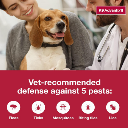 K9 Advantix II Flea & Tick Protection for Medium Dogs | 6-Month Supply
