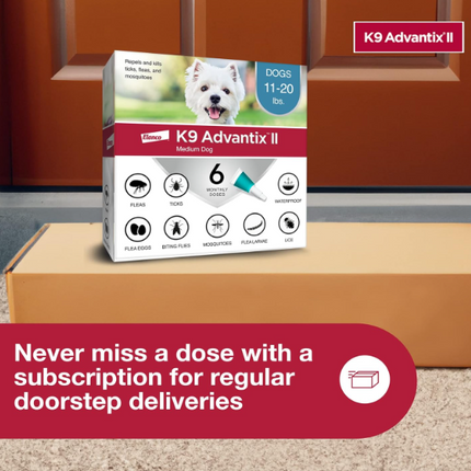 K9 Advantix II Flea & Tick Protection for Medium Dogs | 6-Month Supply