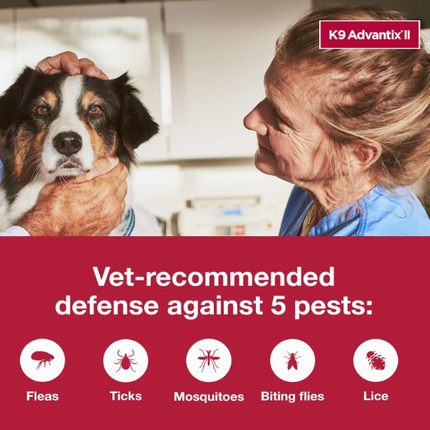 K9 Advantix II Flea & Tick Treatment for Large Dogs | 6-Month Supply