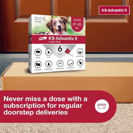 K9 Advantix II Flea & Tick Treatment for Large Dogs | 6-Month Supply