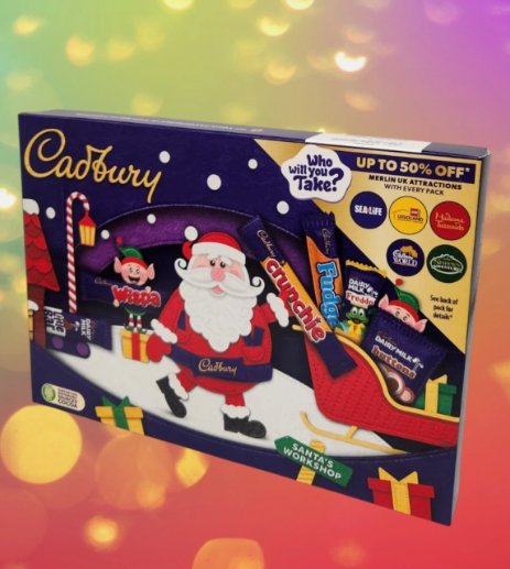 Cadbury Selection Box Bulk Christmas Gift | Santa Crunchie Wispa Treats