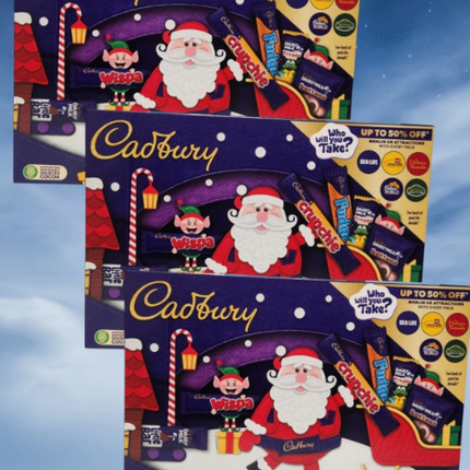 Cadbury Selection Box Bulk Christmas Gift | Santa Crunchie Wispa Treats