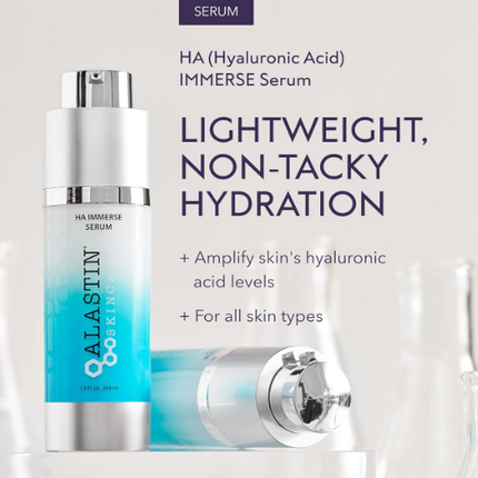 ALASTIN Skincare HA Immerse Hydrating Face Serum (1 oz) | Deep Moisture & Skin Renewal | Revives Dry, Dehydrated Skin for a Radiant Glow
