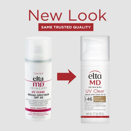 EltaMD UV Clear Tinted Sunscreen SPF 46 | Oil-Free Zinc Oxide Formula | Dermatologist-Approved Daily Protection
