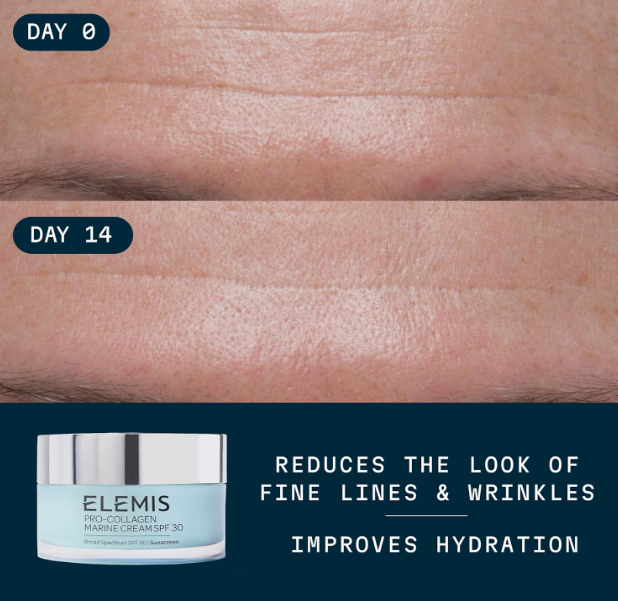 ELEMIS Pro-Collagen Marine Cream SPF 30, Lightweight Anti-Wrinkle Daily Facial Moisturizer