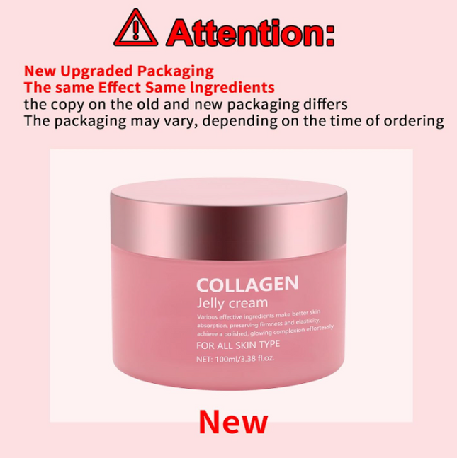 Collagen Jelly Cream (3.38 fl oz) | Infused with Niacinamide & Freeze-Dried Hydrolyzed Collagen | Boosts Elasticity & Hydration | Reduces Fine Lines & Dullness for Radiant, Glass-Like Korean Skin | Suitable for All Skin Types