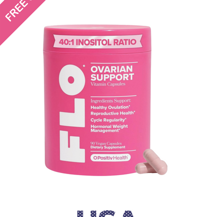 FLO Ovarian Health Support Hormone Balance Supplement for Women 90 Vegan Capsule