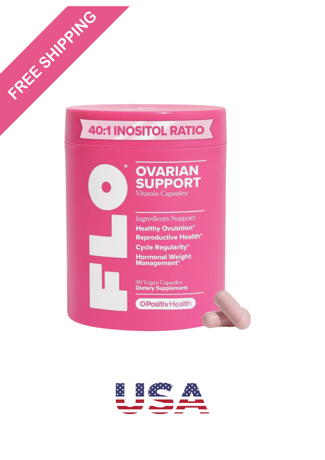 FLO Ovarian Health Support Hormone Balance Supplement for Women 90 Vegan Capsule