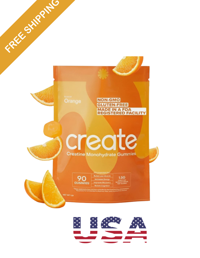 Hot Sale! Create Creatine Gummies for Men&Women - 90ct Orange