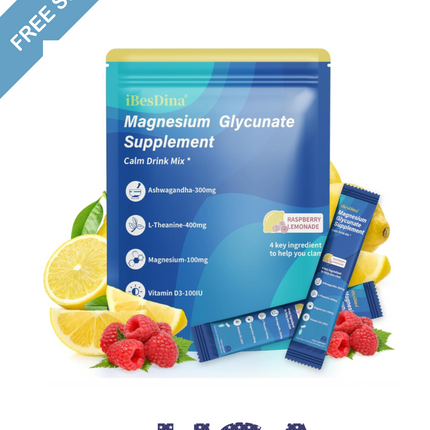 Cortisol Supplements for Women,Calm Drink Mix,Magnesium Glycinate,Ksm-66 Ashwagandha,Vitamin D 3, 20 On The Go Packets,Raspberry Lemonade,Supplements for Relaxation Sleep