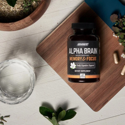 ONNIT Alpha BRAIN Nootropic Brain Health, Memory and Focus Support, 60 Capsules Free Shipping
