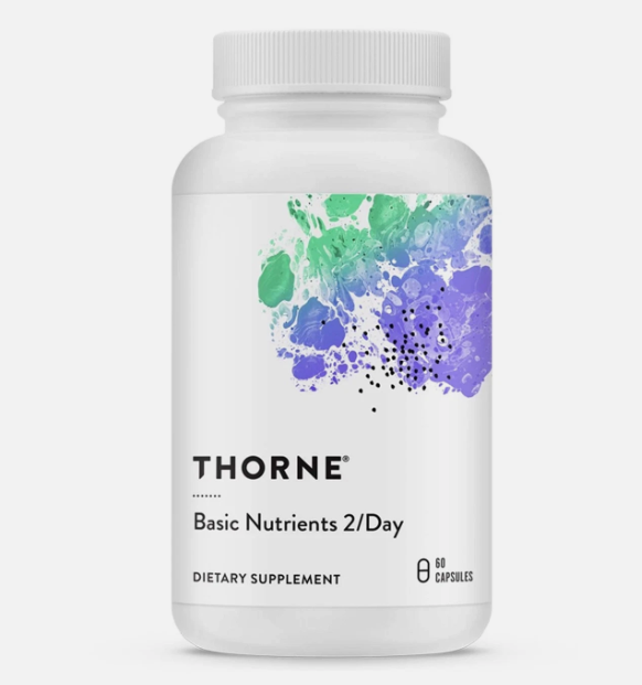 Thorne Basic Nutrients 2/Day - Overall Health - Vitamins, Minerals, Calcium New Free Shipping