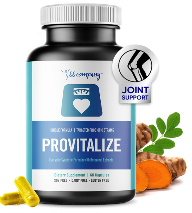 BB Company Provitalize | Probiotics for Women Digestive Health, Menopause, Joint Support | Sexy Midsection Curves, Bloat | Turmeric Curcumin Moringa | Packaging Vary | 60 Ct