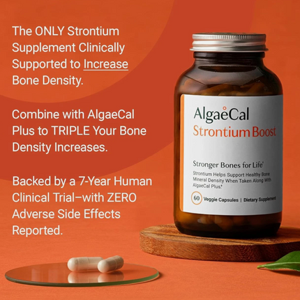 Algaecal - Strontium Boost, Natural Strontium Supplement for Bone Density Increa