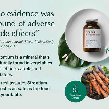 Algaecal - Strontium Boost, Natural Strontium Supplement for Bone Density Increa