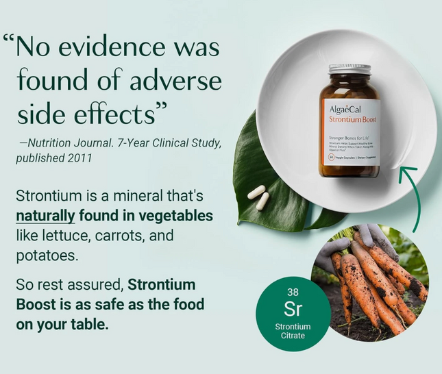 Algaecal - Strontium Boost, Natural Strontium Supplement for Bone Density Increa