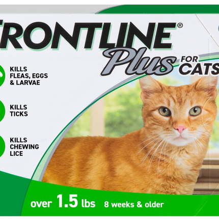 FRONTLINE Plus Flea and Tick Treatment for Cats Over 1.5 lbs. 6 Treatments