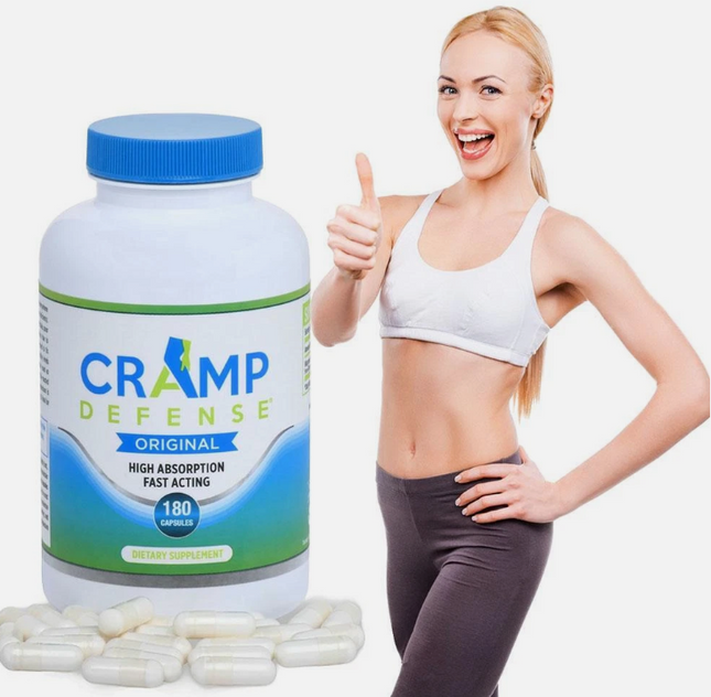 Cramp Defense Magnesium for Leg Cramps, Muscle Cramps &Muscle Spasms 180 Capsule