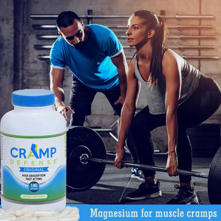 Cramp Defense Magnesium for Leg Cramps, Muscle Cramps &Muscle Spasms 180 Capsule